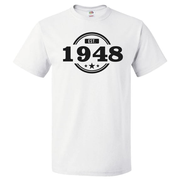 78th Birthday Gift For 78 Year Old Established 1948 T Shirt