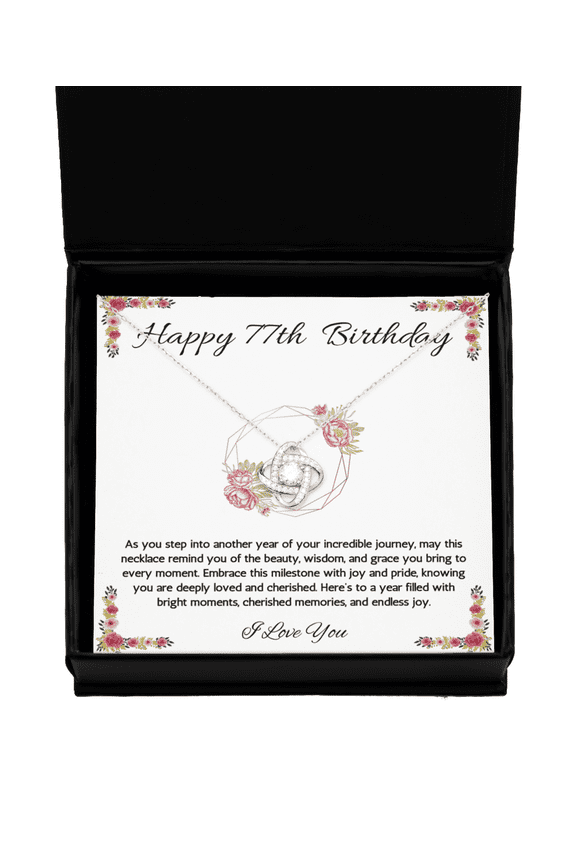 77th Birthday Gift Necklace, 77th Birthday Jewelry, Turning 77, necklace For Wife, Grandma, Mom, Woman, Birthday Gift Necklace For 77 Year Old