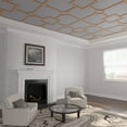 thumbnail image 1 of 78 3/4"W x 78 3/4"H x 3/8"T King Size Olivia Decorative Fretwork Wood Ceiling Panels, Alder, 1 of 10