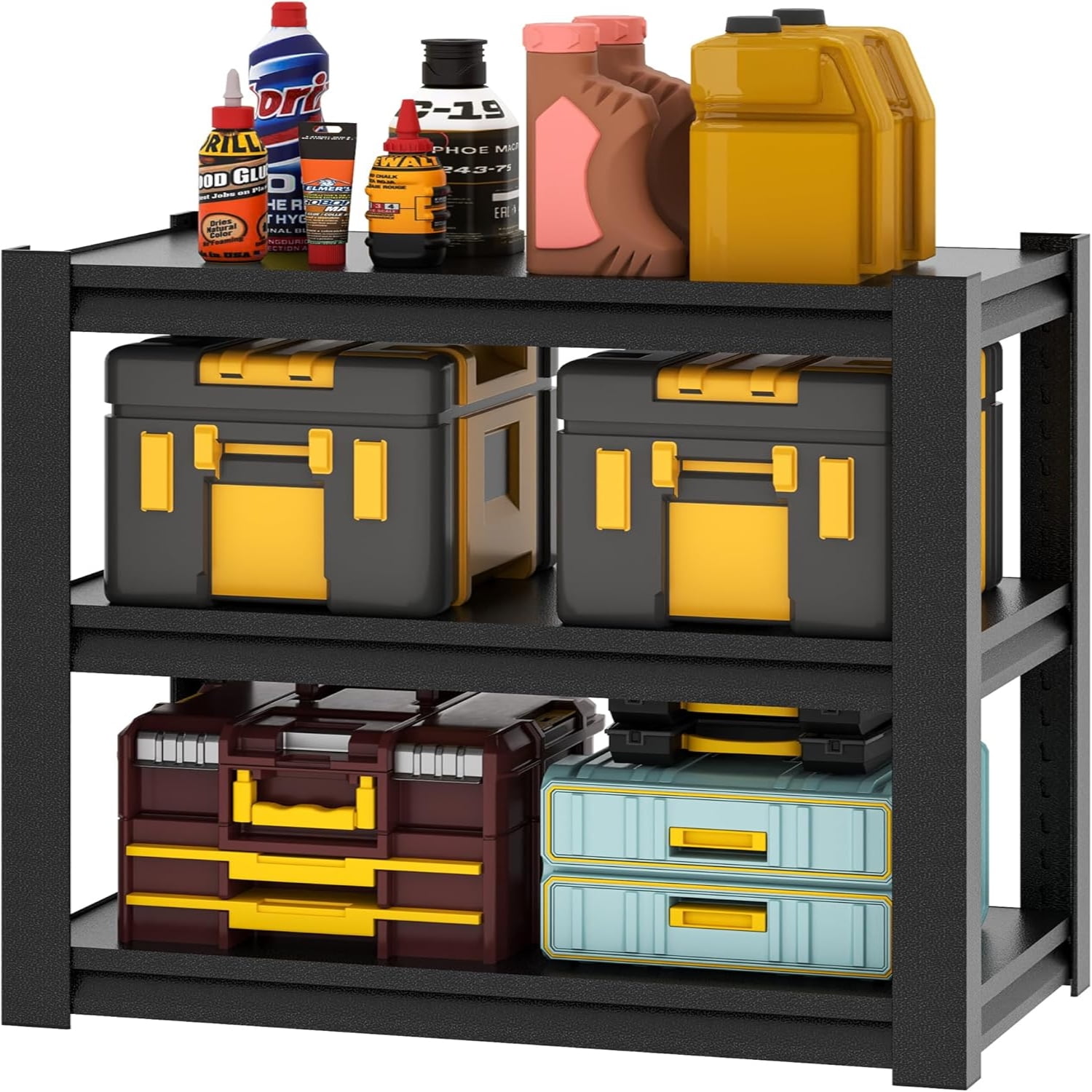 78" H Garage Shelving 3000LBS Heavy Duty Storage Shelves Adjustable 5