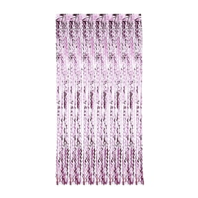 Metallic Pink Curly Foil Door Fringe 39" x 78.5", by Way To Celebrate