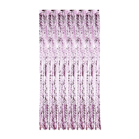 Metallic Pink Curly Foil Door Fringe 39" x 78.5", by Way To Celebrate