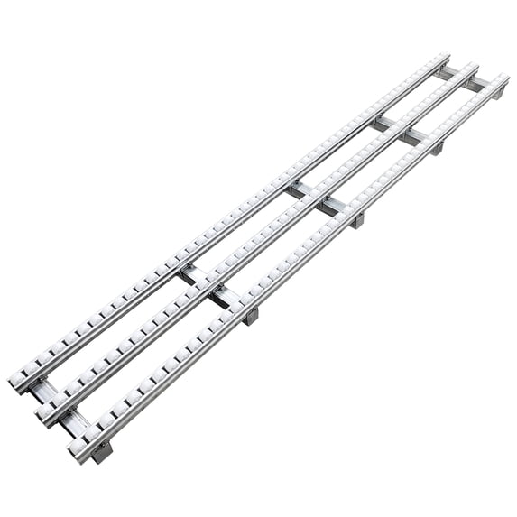 78.7*11.8 Inch Unpowered Portable Conveyor Roller Conveyor Belt Table Portable Ramp Unloading Slide 3 Rows Rollers
