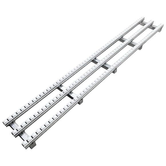78.7*11.8 Inch Unpowered Portable Conveyor Roller Conveyor Belt Table Portable Ramp Unloading Slide 3 Rows Rollers