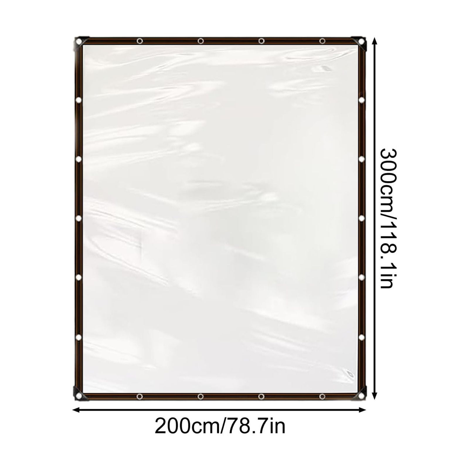 Clear Waterproof Tarp With Grommets – Heavy-Duty PE Cover For Patio, Greenhouse, Chicken Coop (5x5ft) - View #5