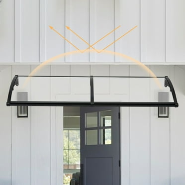 78.7*23.6in Front Door Arch Rainshed Canopy Outdoor Sun Protection Arch Awning 200cm*60cm