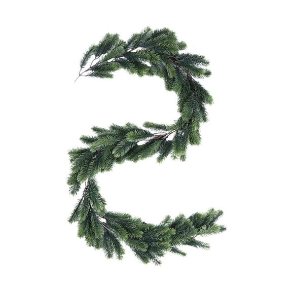 78.7" Christmas Pine Rattan, 128 Heads Real Touch Pine Garland | Artificial Realistic Greenery Garlands for Mantle Table Stair Window Porch Indoor Outdoor Winter Xmas Holiday Decoration
