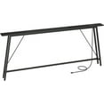 thumbnail image 1 of 78.7" Couch Table Behind Sofa, Narrow Console Table with Outlet, Skinny Sofa Tables Narrow Long, Long Entryway Tables for Hallway, Entryway,  Room, Black CT205UBB, 1 of 6