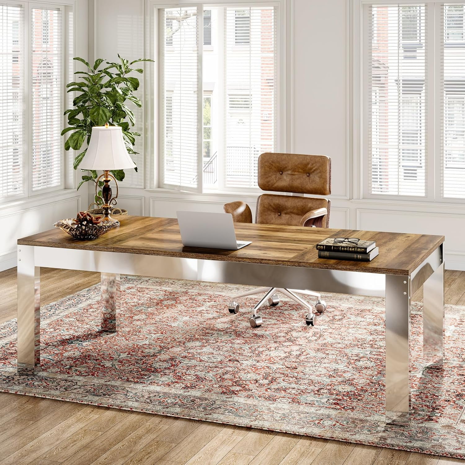 78.7" Extra Long Computer Desk,Large Executive Office Table with