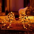 thumbnail image 1 of 78.7" Halloween Glowing Spiders Garden Decorations, Horror Giant Plush Spiders Dolls, Red Eyes Spiders Halloween Decorations Collectibles, Large Spiders Outdoor Decorations for Yard, Soft Light, 1 of 7