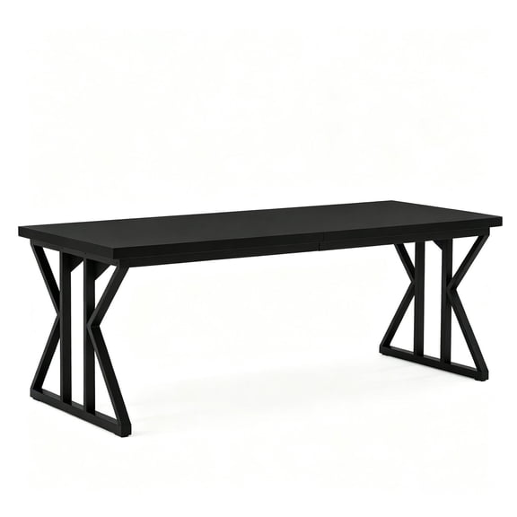 78.7 Inch Executive Desk - Large Computer Desk for Two People, Home Office - Dual Monitor & Laptop Support, Spacious Workspace