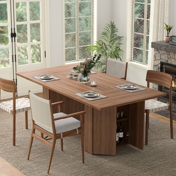 78.7-Inch Large Rustic Farmhouse Dining Table for 4-10 People, Extra Large Rectangle Kitchen Table for Family Gatherings, Wooden Country Style for Dining Room, Living Room & Kitchen