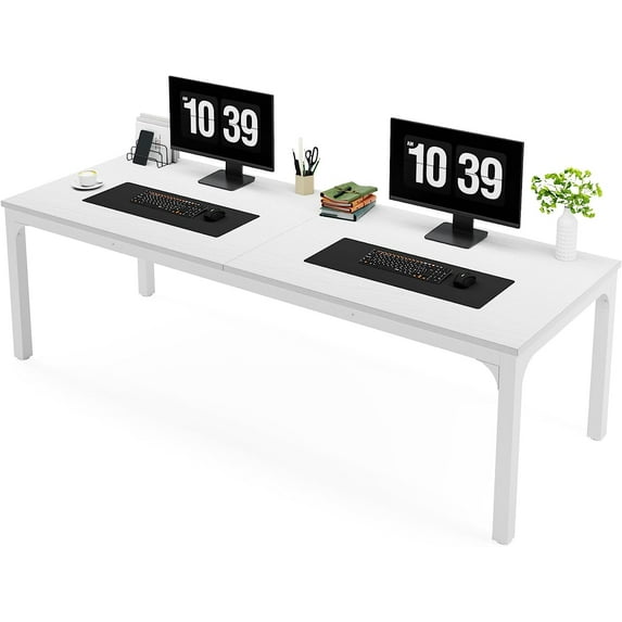 78.7 Inches Extra Long Two Person Computer Desk Double Workstation for Home Office
