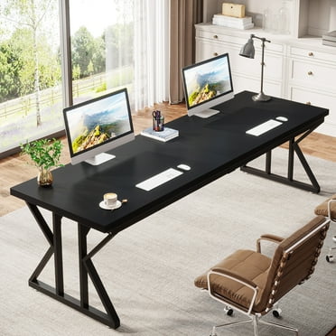 78.7 Inches Long Computer Desk, Two Person Desk For Home Office Black
