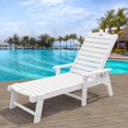 thumbnail image 1 of 78.7" Long Reclining Outdoor Chaise Lounge White, 1 of 5