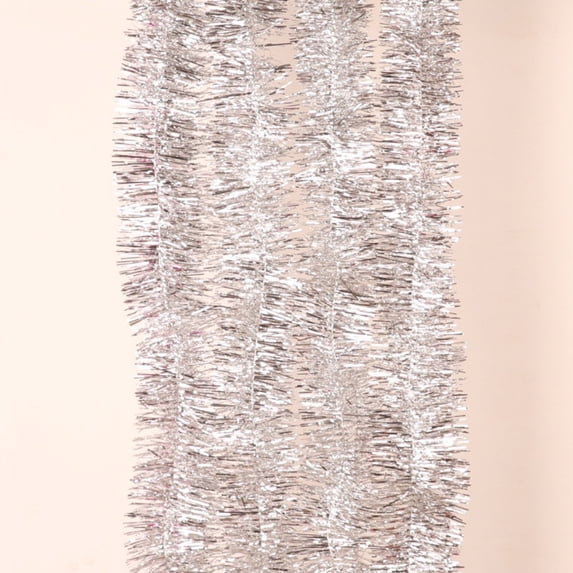 78.7" Silver Tinsel Garland, Christmas Metallic Hanging Tinsel Garland for Xmas Tree Home and Party Decoration