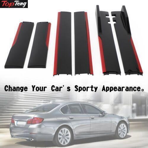 78.7"Universal Side Skirt Extensions Rocker Panel Splitters Lip Polypropylene