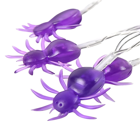 78.7 in. Halloween Scary Spider Lights — Purple Glow with Eerie Aura, Halloween Decorations for Halloween Parties & Trick or Treat Nights — great for Costume Parties with spooky setups