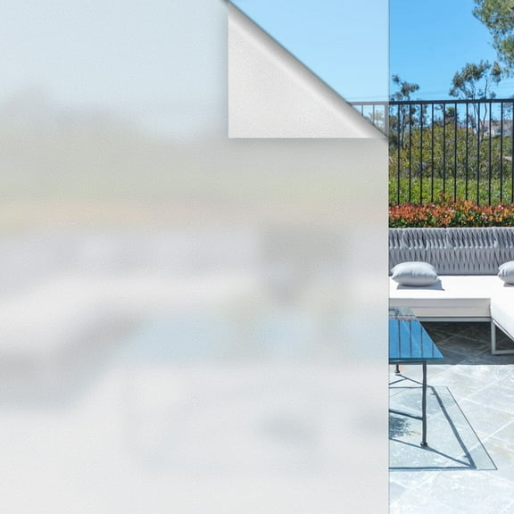 78.7 x 16.3'' Window Privacy Film, DISEN Frosted Glass Blackout Window Film Non-Adhesive for Home Office