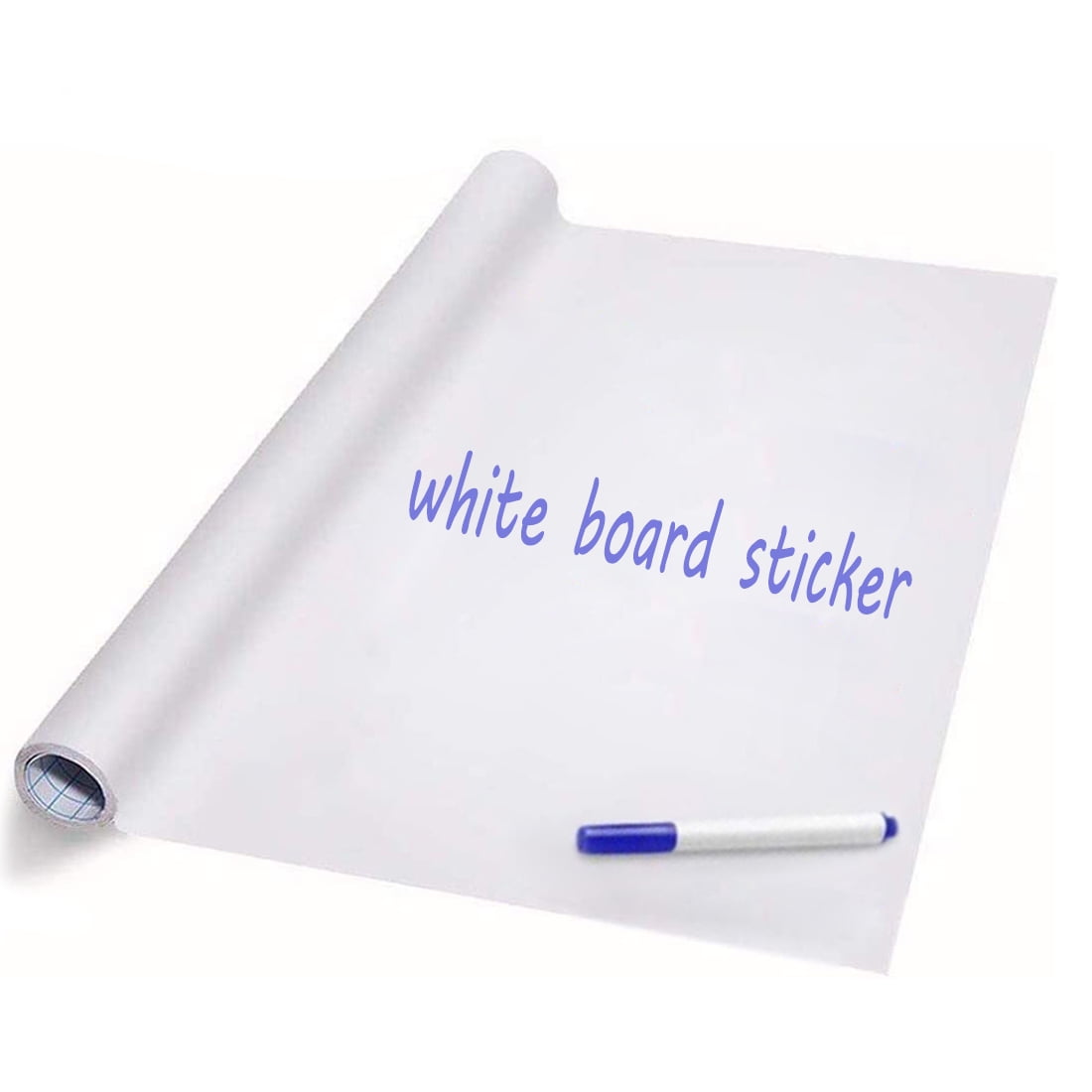 Home Cal 23.6x78.7Whiteboard Sticker Removable Self-Adhesive Wallpaper  with Marker, White 