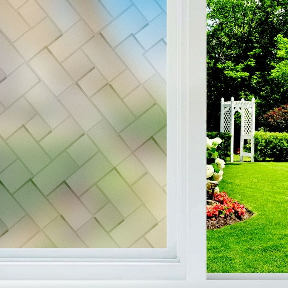 78.7 x 17.7'' Window Privacy Film, EEEkit Glass Blackout Window Film Non-Adhesive for Home Office