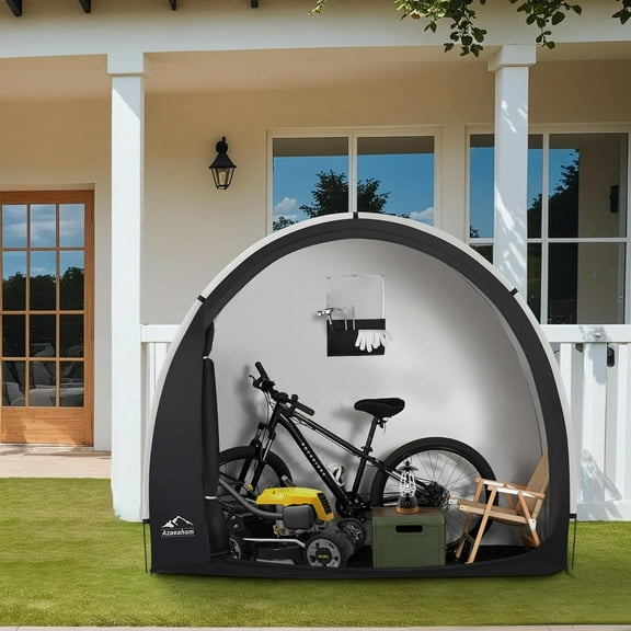 78.7'' x 31.5'' x 65.7'' Waterproof Bike Storage Tent for Bicycles, Garden Tools, Lawn Mower - Black