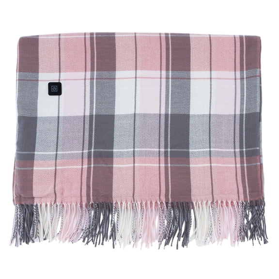 78.7"x27.5" USB Powered Heated Shawl Wrap, Wearable Electric Blanket Scarf with 3 Heat Settings & Zipper - Soft Corded Heating Throw for Winter, Home Office, and Travel (Battery not included)