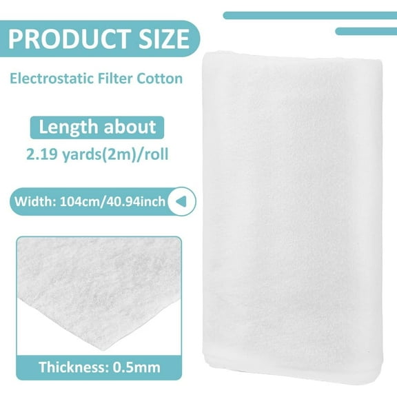 78.74 Inch Electrostatic Air Vent Filters 40.4 Inch Floor Vent Filters for Home Ceiling White Air Vent Cotton for Floor Registers Grilles Ceiling Wall HVAC Furnace
