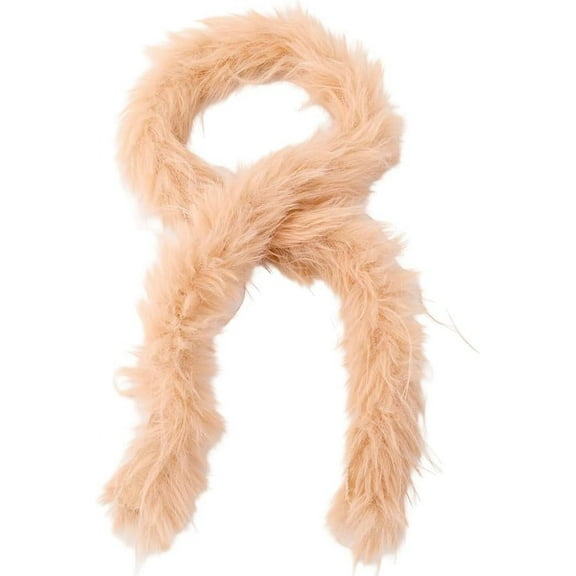 78.74 Inch Khaki Fur Fabric Strips Shaggy Ribbon Trim Plush Roll Fluffy Brown Soft Decorated Furry Ribbons Fuzzy Strip for Sewing Making Clothing Accessories Decoration DIY Art Crafts