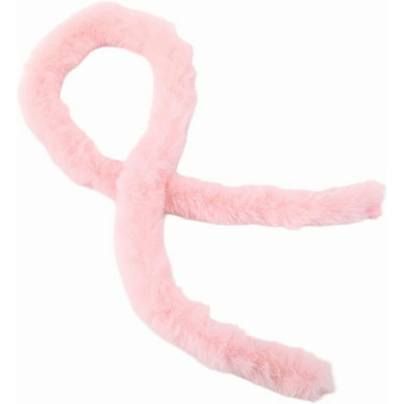 78.74 Inch Pink Faux Fur Fabric Roll Chenille Sticks Fluffy Fuzzy Strips Shaggy Winter Christmas Winding Garland Trim Ribbon for Sewing Making Bows Festival Decoration DIY Art Craft Supply