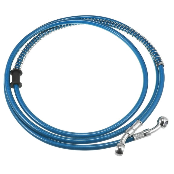 78.74" Length 10mm ID Motorcycle Hydraulic Brake Line Oil Hose Pipe Stainless Steel Braided Cable for ATV Motocross Blue