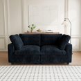 thumbnail image 1 of 78.74" Modular Sectional Sofa, Deep Seat Cloud Couch, 2 Seat Comfy Sofa for Living Room, Black, 1 of 7