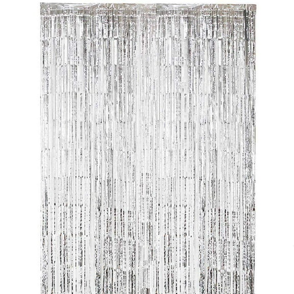 78.74 in Rainbow Foil Fringe Curtain, Multicolor Tinsel Streamer Backdrop for Birthday Party, Wedding, Baby Shower & Holiday Decorations - Doorway & Wall Hanging Party Supplies