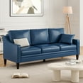 thumbnail image 1 of 78.75'' Slipcovered Faux Leather Sofa, 1 of 9