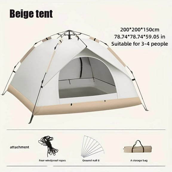 78*78*59in pop-up tent tent for 4 people Oxford cloth material quickly open and close UV repellent mosquito design more suitable for travel camping yard tents