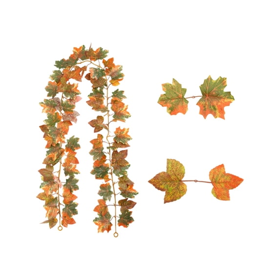 78.7in Maple Leaves Garland Artificial Maple Leaves Hanging Plant Vine ...