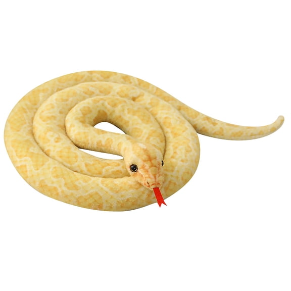 78.7in Realistic Giant Python Snake Plush Toy, Soft Spotted Pattern Stuffed Animal, Creative Gag Gift for Pranks, Decorative Jungle Themed Serpent Toy
