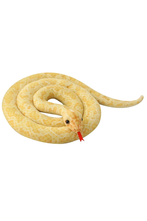 78.7in Realistic Giant Python Snake Plush Toy, Soft Spotted Pattern Stuffed Animal, Creative Gag Gift for Pranks, Decorative Jungle Themed Serpent Toy