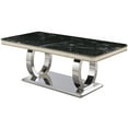 thumbnail image 1 of 78.7inch Faux Marble Dining Table In Black With Robust Double Circle Base, For A Chic Entertainment Area Strong Experience, 1 of 5