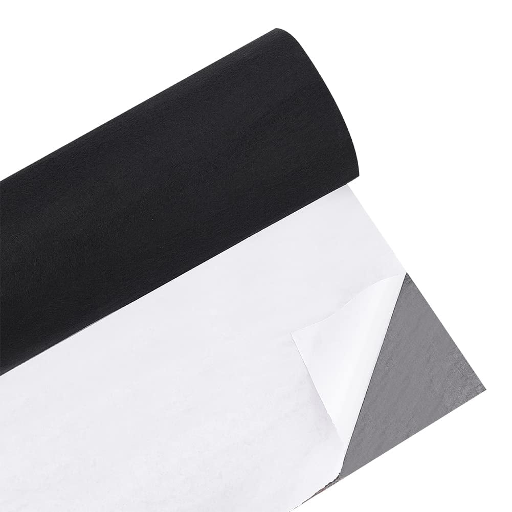 78.7x11.8 Self Adhesive Felt Fabric Large Adhesive Felt Shelf Liner Pad Black Sticky Back Roll for DIY Crafts Patchwork Sewing Projects Protect Furniture Black for diy making