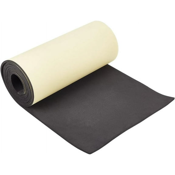 78.7x12 inch Black Self-Adhesive EVA Foam Roll 5mm Thick Sticky Upholstery Foam Sheets for Scrapbooking Crafts Cosplay Model Cushion Furniture Gap Filling Packing for DIY Black