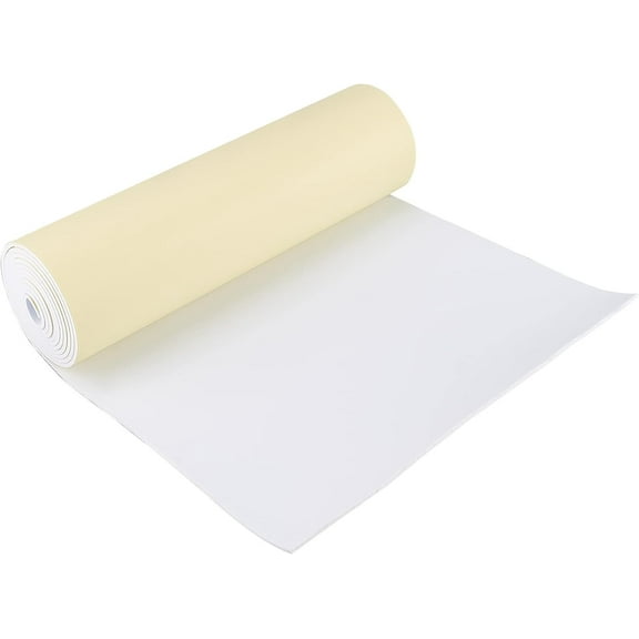 78.7x12 inch White Self-Adhesive EVA Foam Roll 3mm Thick Sticky Upholstery Foam Sheets for Scrapbooking Crafts Cosplay Model Cushion Furniture Gap Filling Packing White