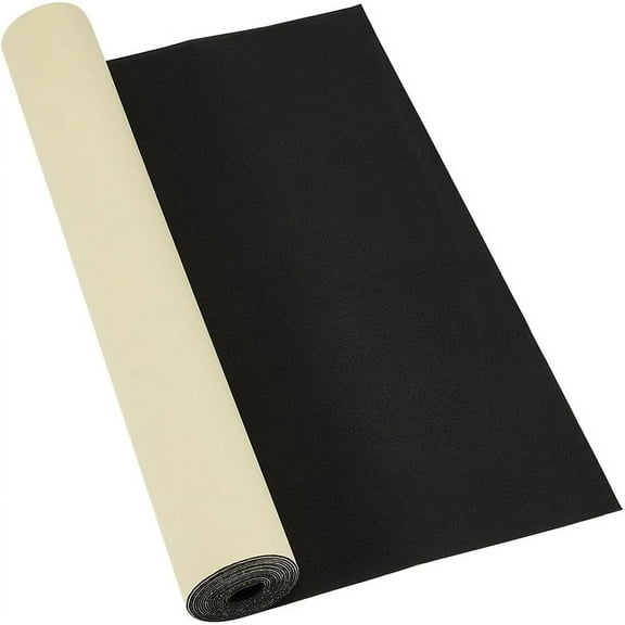 78.7x15.7 Inch Black Self Adhesive EVA Foam Roll 1mm Thick Waterproof Foam Rubber Sheet for Furniture Protecting Gap Filling Costumes and Craft Project Black