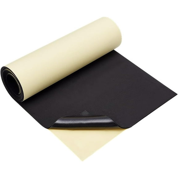 78.7x15.7 Inch Self-Adhesive EVA Foam Roll Black EVA Foam Pads Insulation Soundproof Mat Padding