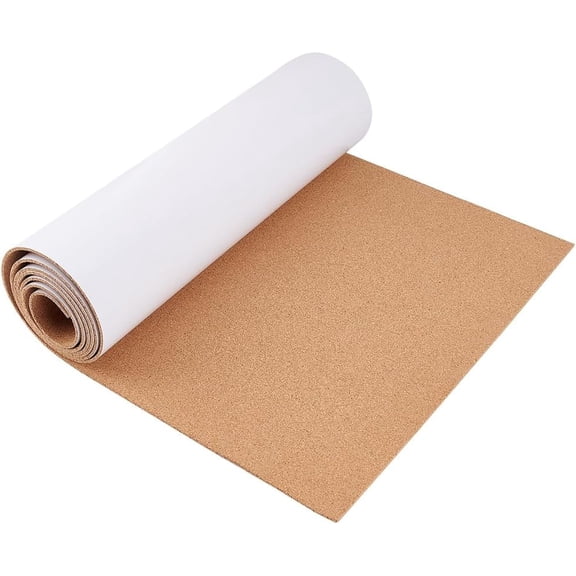 78.7x15.7inch Self-Adhesive Cork Roll 3mm Thick Natural Cork Bulletin Boards Sticky Cork Tiles