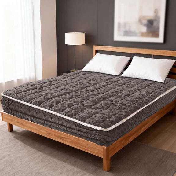 78.7x35.4 Inch Elastic Fitted Sheet, Soft Warm Winter Bottom Sheet for Cold Nights, Heavyweight Comfortable Bed Cover Machine Washable for Winter and AC Summer Rooms, Grey
