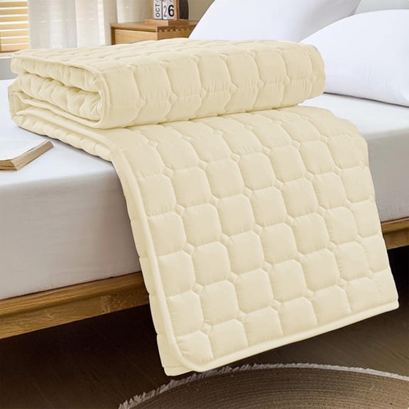 78.7x47.2in Thickened Mattress Cover Modern Brown Texture Fitted Bed Sheet Soft Comfortable 98% Cotton 2% Spandex (Yellow)