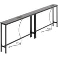 thumbnail image 1 of 78.8 inch Narrow Console Table with Outlet, Sofa Tables, Behind Couch Table, Long Entryway Tables with Charging Station, for Living Room, Charcoal Gray, 1 of 9
