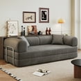 thumbnail image 1 of 78.8" loveseat sofa,Gray Comfy Futon Couch Sleeper Bed, Boneless Sectional Sofa for Living Room,Corduroy fabric, 1 of 9
