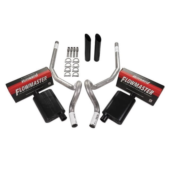 78-88 GM G Body Car 2.5" Dual Exhaust Kit Flowmaster Super 44 Rear Exit Black T